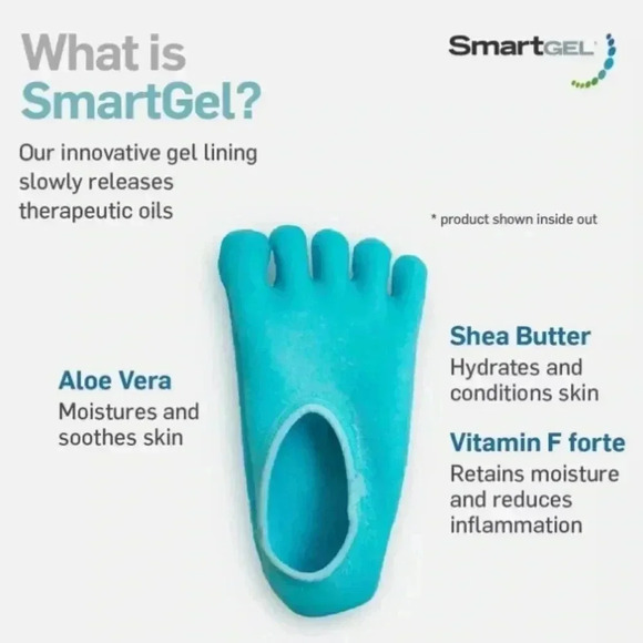 Natra Cure Five Toe Moisturizing Gel Booties - Picture 2 of 4